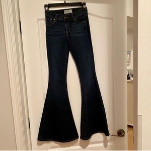 Free People Dark Wash Bell Bottoms